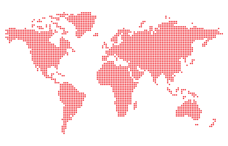 Red world globe