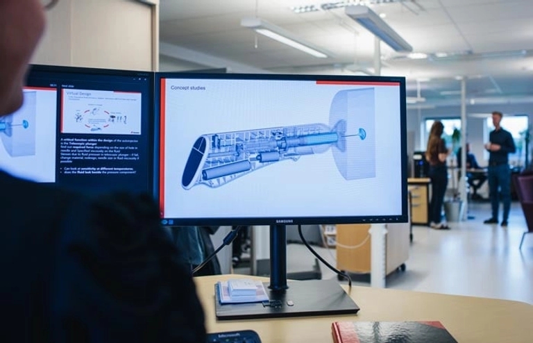 3D picture on computer screen Nolato MediTech-TDC